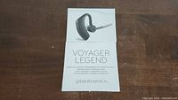 User manual for the Plantronics Voyager Legend headset showing the brand and model name.