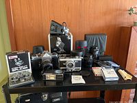 Overall view of all lot contents on table