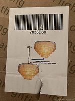 Product label showing model number and installation options