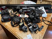 Wide arrangement showing all items on countertop