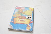 Front of sealed Fisher Price Great Adventures Castle PC game case showing title, branding, and XP compatibility sticker.