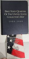 Front cover of First State Quarters Collector's Map and Washington Quarters booklet on a white background.