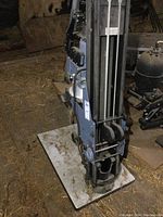 Full vertical view of Omega D-5 enlarger and base showing overall structure and condition.