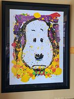 Full frontal shot of framed lithograph showing the entire artwork and frame