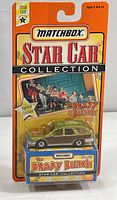 Front view of unopened Matchbox Star Car Collection packaging featuring The Brady Bunch station wagon model with cast image on the card.