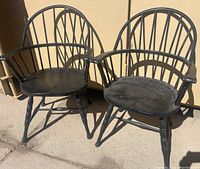 Two chairs side by side front view