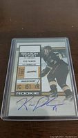 Front of Kyle Palmieri rookie Season Ticket hockey card showing player image and autograph