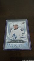Front of William Nylander rookie card showing player image and card branding.