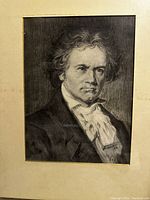 Full portrait showing young man in 19th century attire with artist signature.