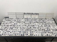 Full image of the uncut sheet featuring rows and columns of Dodgers players baseball cards with portraits and signatures in black and white.