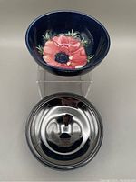 Both bowls from above showing interior designs