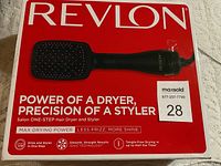 Box front showing the Revlon One-Step Hair Dryer and Styler image and branding