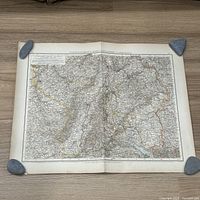 Full vintage map laid flat showing region and borders.