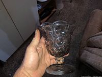 Side view showing bubble pattern and flared rim