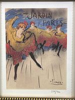 Close-up of the limited edition Picasso print showing dancing women and signature with edition number 378/900.