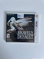 Front cover of Bravely Default Nintendo 3DS game case, showing character artwork and title.