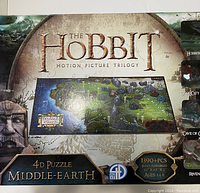 Box front showing The Hobbit Middle-Earth puzzle with piece count and dimensions