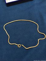 Full view of gold wheat chain laid out