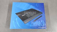 Top view of the Wacom Bamboo Pen and Touch box showing artwork and branding on the packaging