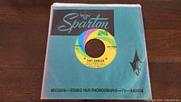 Front label of Elton John Tiny Dancer 45rpm vinyl record on Sparton label in original sleeve