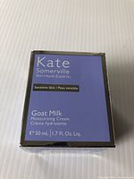 Front of the box showing brand, product name, skin type, volume and moisturizing cream detail.