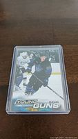 Front of Filip Kral Young Guns Rookie hockey card in protective casing showing player photo and Young Guns branding.