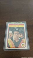 Front of Marc Crawford rookie hockey card showing player portrait and design elements