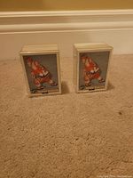 Two stacks of 1992 Classic Draft Picks hockey cards wrapped in plastic, front view showing player in New Jersey Devils uniform.