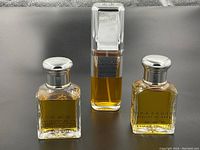 Front view of all three cologne bottles arranged side by side