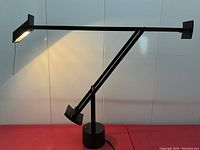 Full view of lamp fully assembled and illuminated