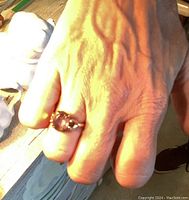 Ring worn on finger showing overall look and fit.