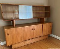 Front view of assembled buffet and hutch