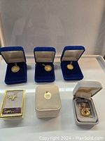 All six items arranged in two rows in display trays