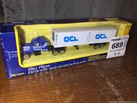 Big Rigs brand tractor trailer toy in original box, showing front side profile and packaging details.