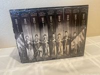 Complete set of 9 VHS tapes of Ken Burns The Civil War in original shrink wrap, showing front of tapes and cases