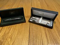 Two pen sets: Pierre Cardin set with three pens and Cross single pen in separate boxes