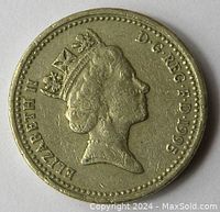 Obverse side showing Queen Elizabeth II profile and date 1995