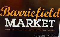 Photo showing the Barriefield Market logo, indicating the merchant of the gift card.
