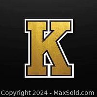 Front cover featuring gold 'K' logo on black background representing Kingston Frontenacs hockey team.