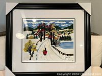 Front view of entire framed print showing image and frame