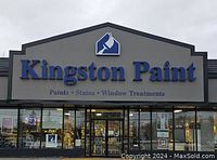 Storefront image of Kingston Paint & Decorating, the brand associated with the deck stain package donation.