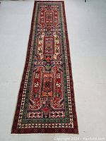 Top-down full view of runner showing overall pattern and color