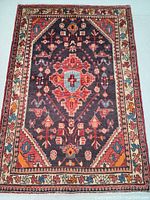 Full top-down view of the rug showing complete medallion and border design