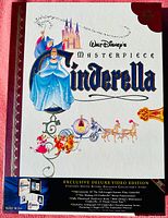 Front cover of the Cinderella Deluxe VHS Masterpiece Collection showing artwork and deluxe video edition details.
