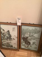 Two framed tiles side by side showing full lot