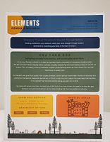 Flyer from Elements Fitness and Wellness describing the CSA Farm Box weekly subscription offering, including farm box details and special 25% discount from June 1 to October 15, 2024.
