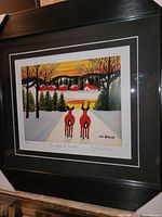 Full frontal shot of the framed print showing entire artwork and frame.