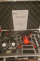 Potensic drone, user manual, and remote control in foam-lined case