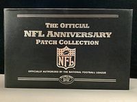 Black binder cover with silver text stating 'The Official NFL Anniversary Patch Collection'