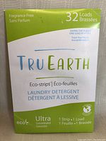 Front view of the Tru Earth box showing product name and 32 loads count.